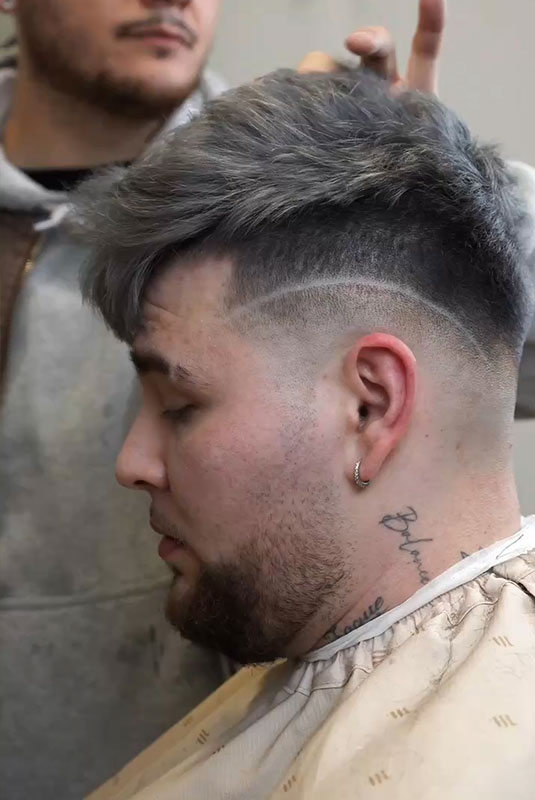 Men’s haircut service at Houston barbershop